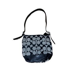 Coach Legacy Signature C Duffle Hobo Bag Tote Purse Black logo shoulder bag